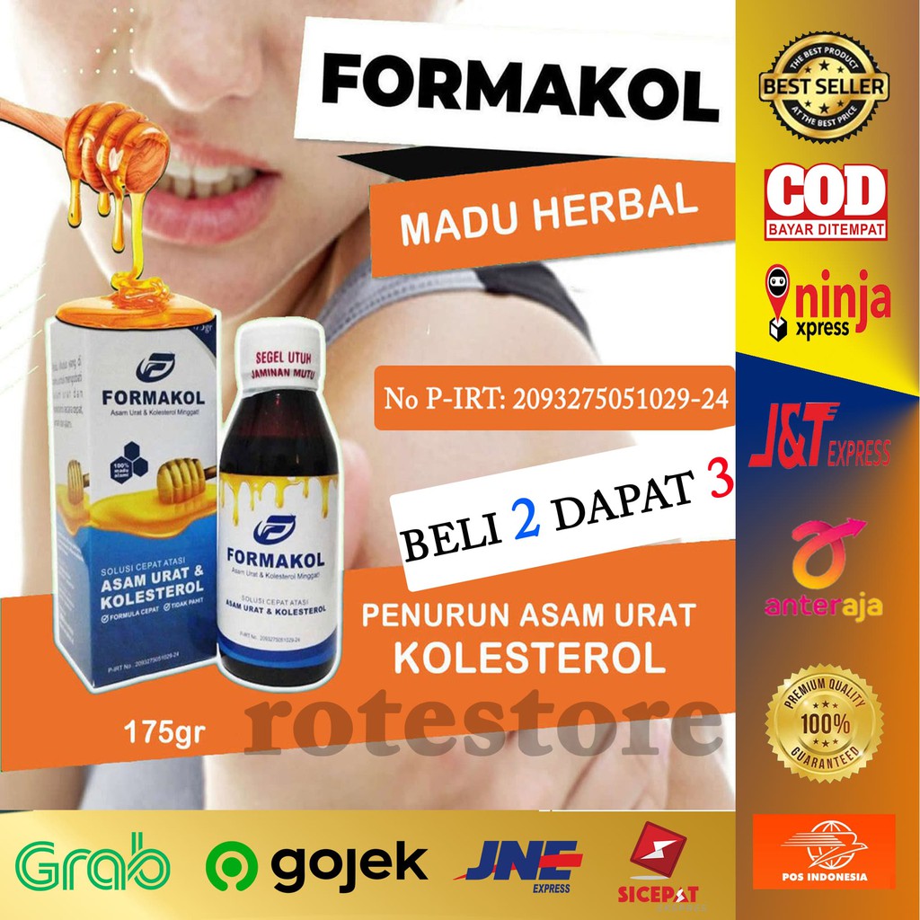#OBAT ASAM URAT HERBAL SUPER NYERI SENDI FLU TULANG REMATIK CINA MADU HERBAL FORMAKOL TIDAK PAHIT