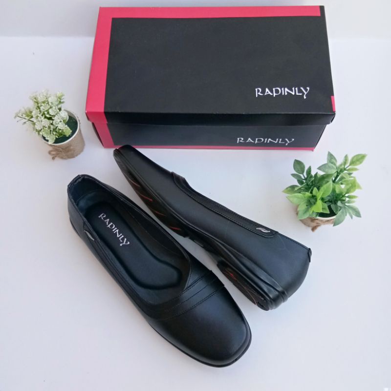 Sepatu Kerja Flat shoes Wanita Kulit Asli