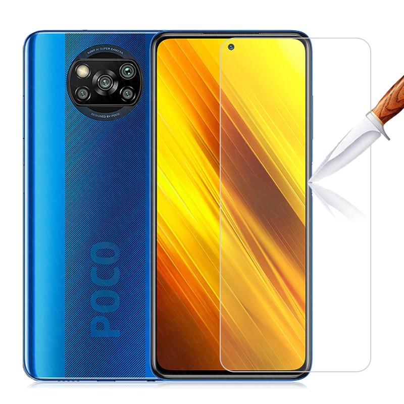 PAKET 3 IN 1 Case Xiaomi Poco X3 nfc Softcase Casing + Tempered Glass Layar + Camera Lens