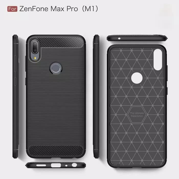 Silicon carbon fiber Asus zenfone max pro m1 soft case cover casing