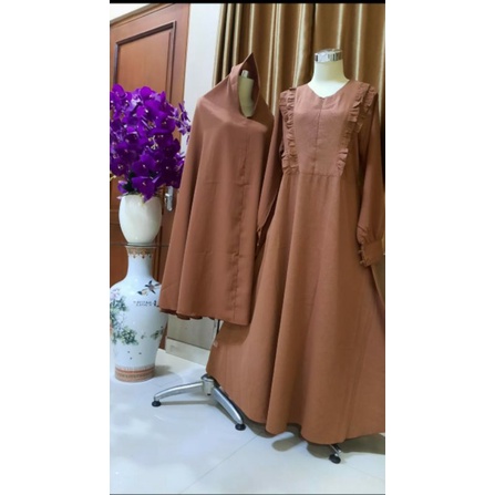 Set Gamis Cadar Emboss