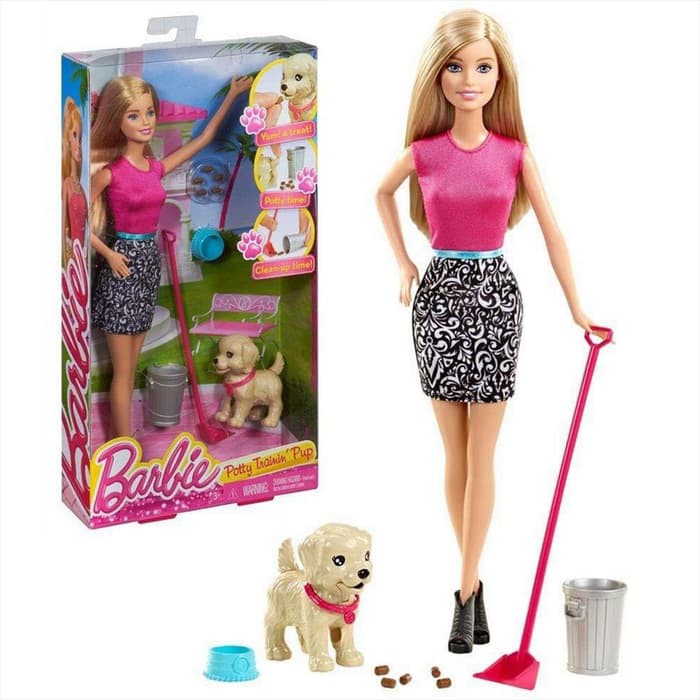 barbie potty training pups