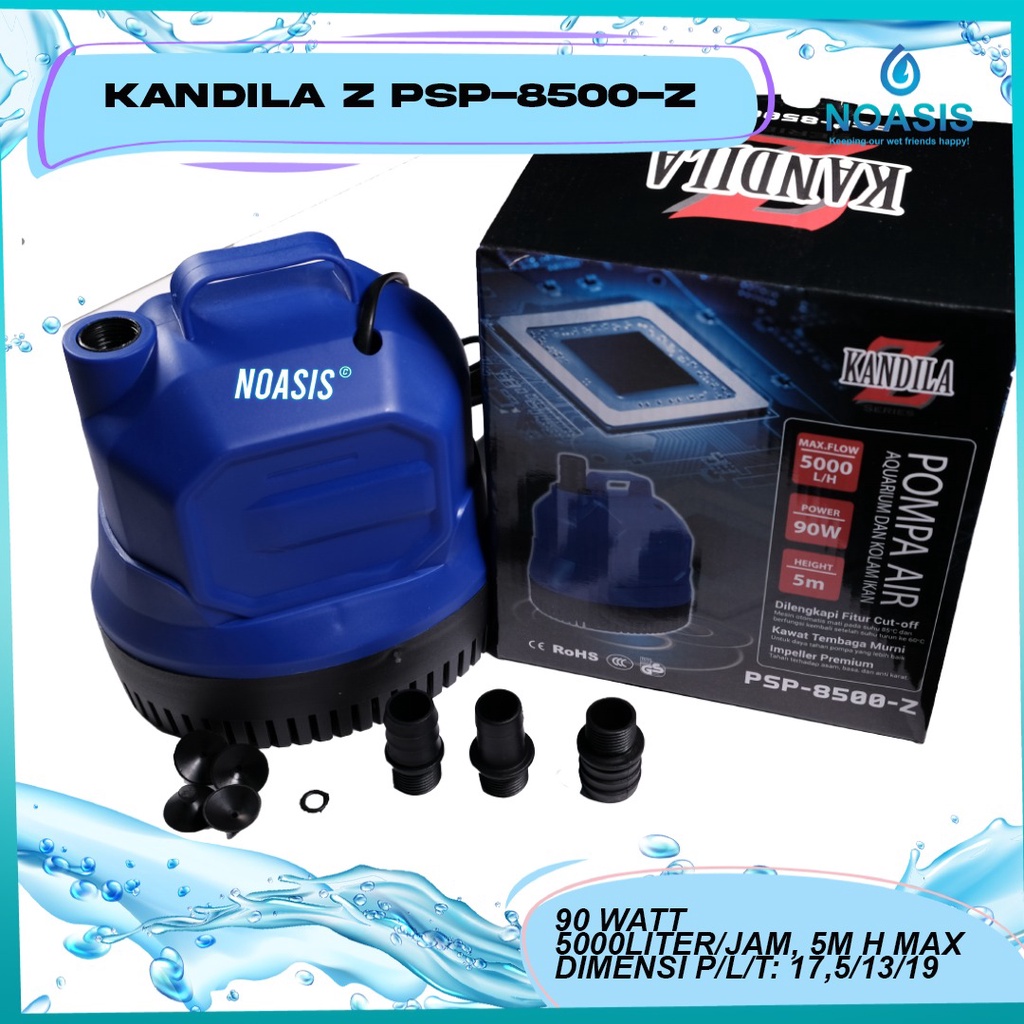 NOASIS POMPA AIR CELUP KOLAM IKAN 70 W KANDILA PSP 8500 Z PSP-8500Z AQUARIUM AKUARIUM AQUASCAPE