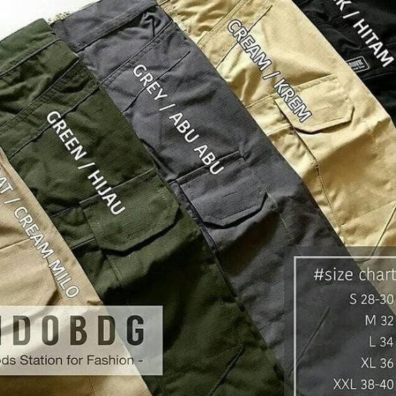 フ Celana Tactical PENDEK - PDL Cargo Banyak Saku - Celana Gunung - Clana Lapangan - INDOBDG ゑ
