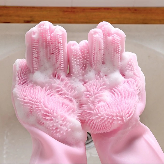 [300gr] LT- Sarung Tangan Cuci piring Silicone Dishwashing Glove