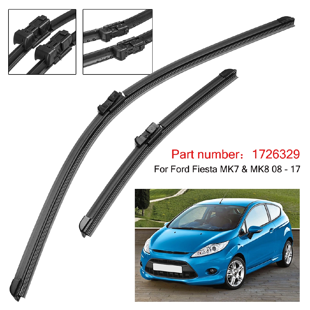 Pair Of Front Window Windscreen Wiper Fit Ford Fiesta Mk7 Mk8 2008 2017 Shopee Indonesia