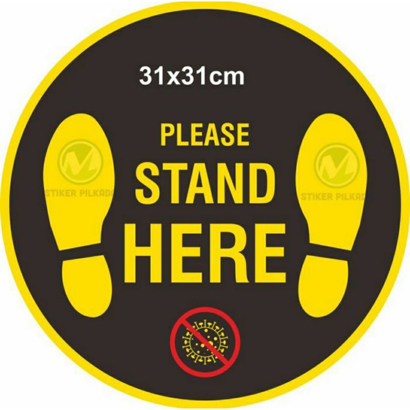 

STIKER MOHON BERDIRI DISINI 31x31CM