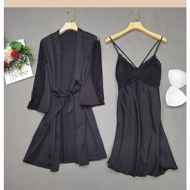 Vee-kimono silk 2 in 6341 pad bra/seserahan/bajutidur-3