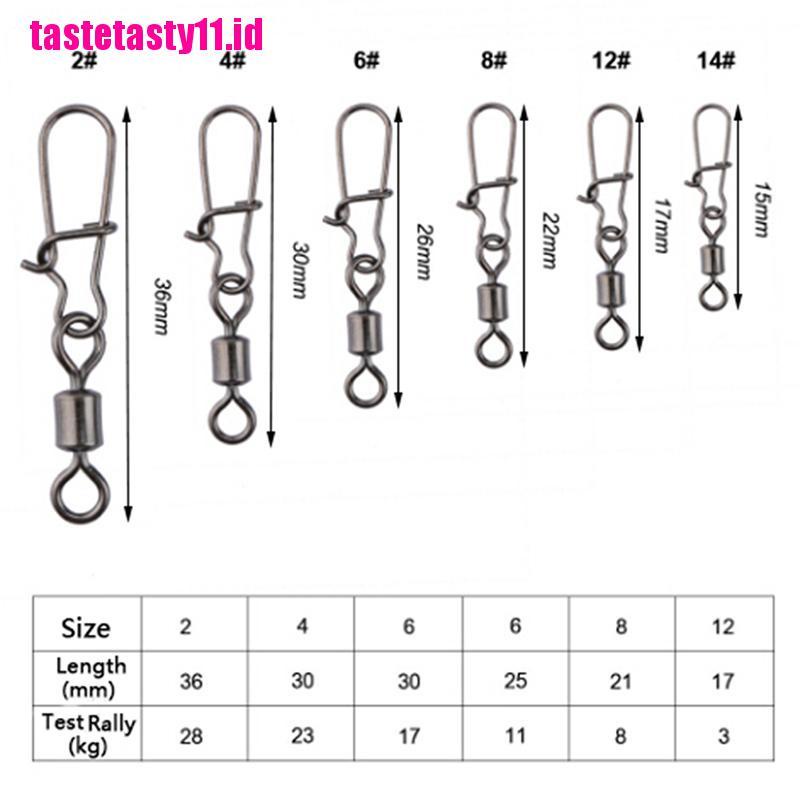 200 Pcs Konektor Umpan Pancing Bahan stainless Steel