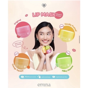 ✨SHASYA✨ EMINA Lip Mask 9gr - Pelembab bibiir Kissable Lip Mask Sugar Rush Lip Scrub Tinted Balm