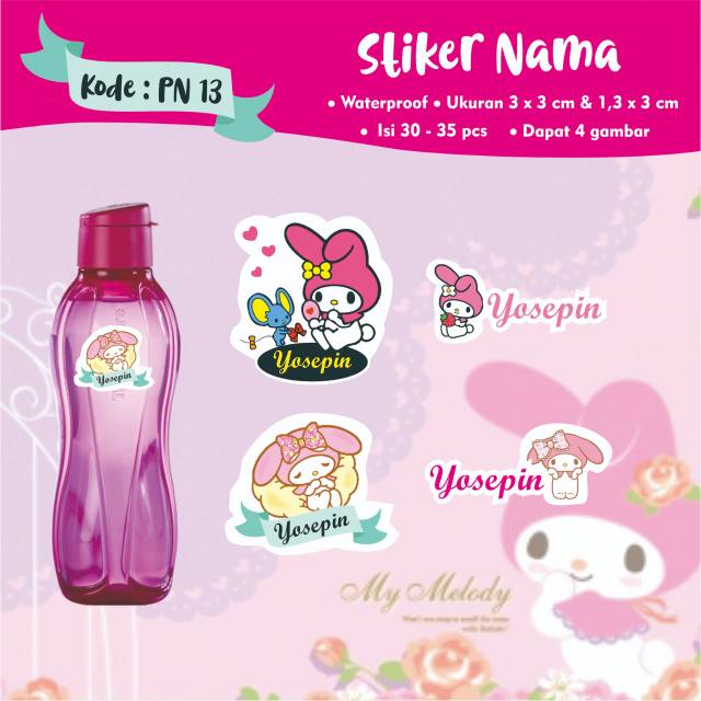 

[50 pcs] Stiker nama anak VINYL 4 gambar untuk buku, pensil, tumbler, kotak makanan