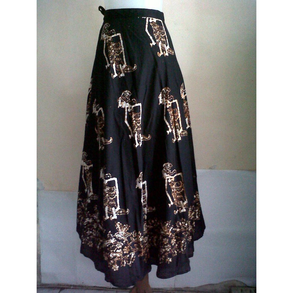 ROK LILIT BATIK SOGAN/ROK LILIT BATIK HITAM PANJANG/ROK LILIT BATIK CAP 02/ROK LILIT WAYANG