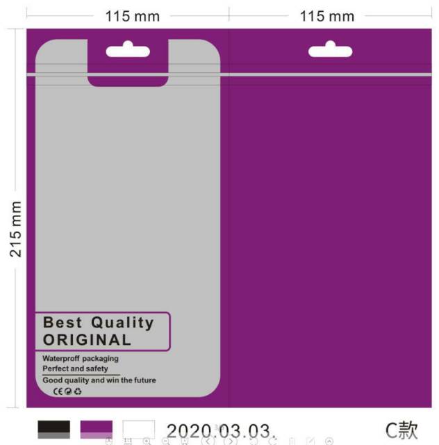 [ 1 PCS ] Ukuran Besar Plastik Packing Case HP Fashion Case Custom Plastik Klip Packing casing Hp