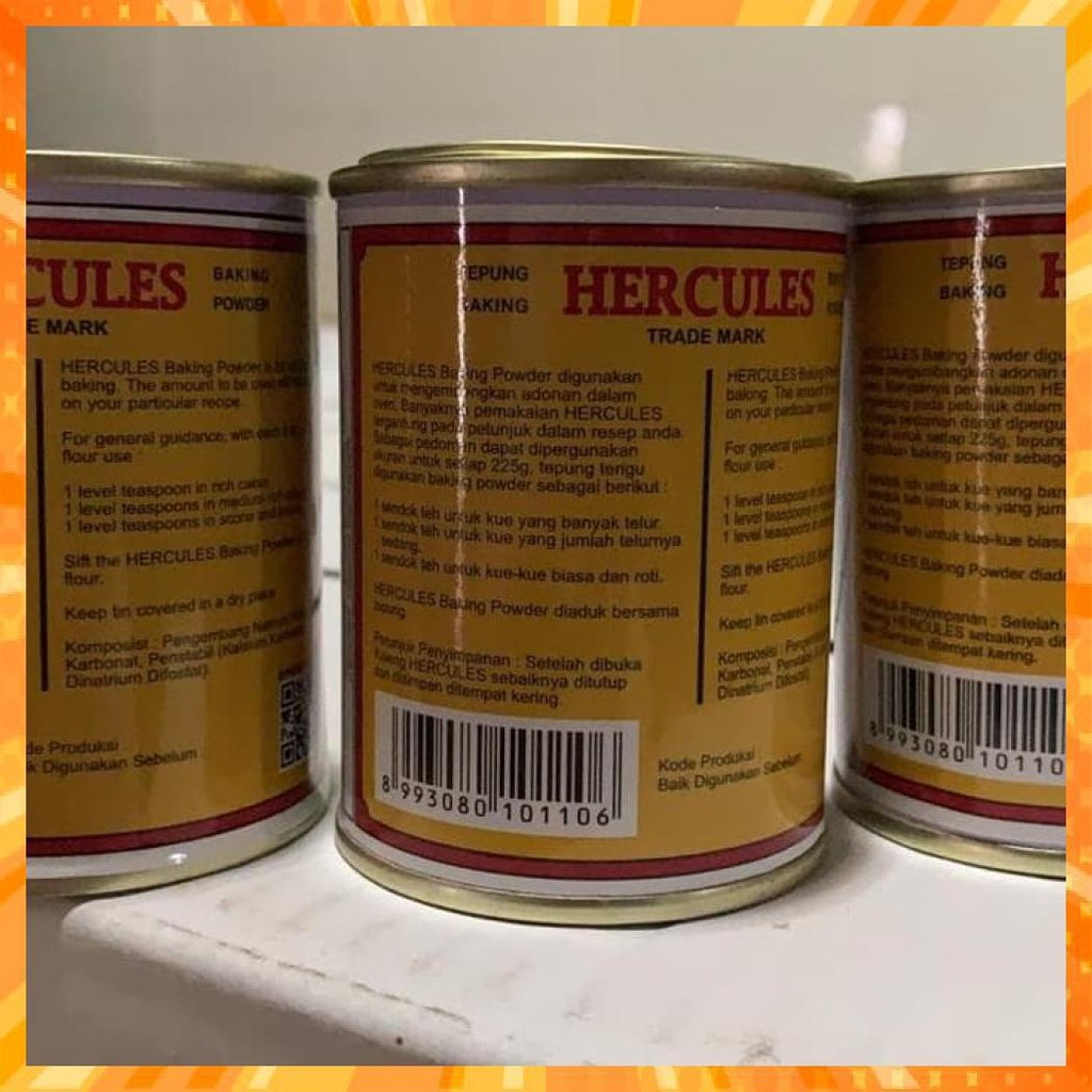

HERCULES BAKING POWDER TEPUNG PENGEMBANG KUE 110 GR