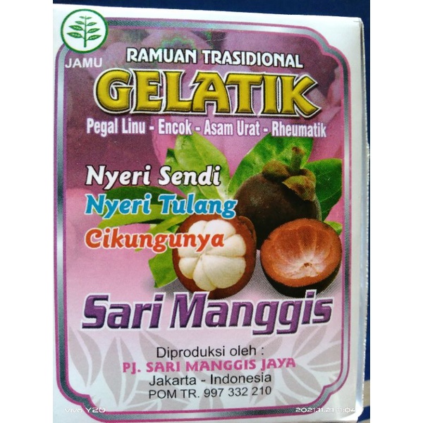 

GELATIK SARI MANGGIS RAMUAN TRADISIONAL