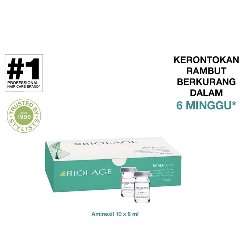 Matrix Biolage Scalpsync Aminexil 10 x 6 ML - Serum Rambut Rontok