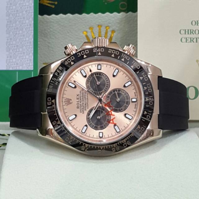 Jam Tangan Pria Rubber Rolex Daytona grade AAA