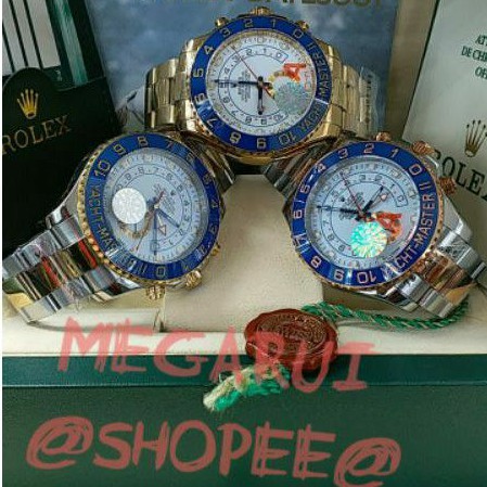 JAM TANGAN COWOK ROLEX YACHT MASTER II AUTOMETIC SUPER PREMIUM AAA