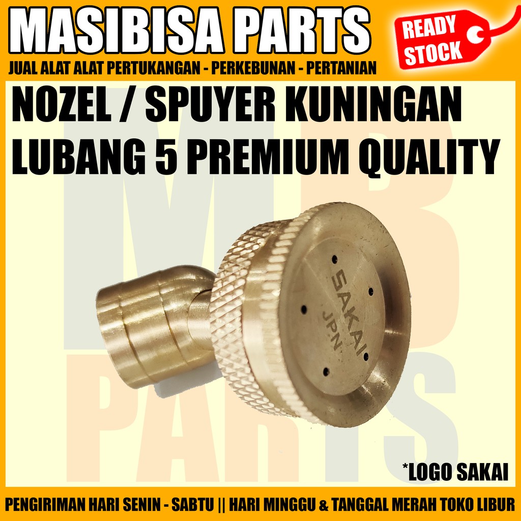 NOZZLE / SPUYER / NOZEL SPRAYER ELEKTRIK / KNAPSAK LUBANG 5 KUNINGAN