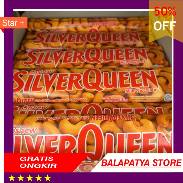

SilverQueen Cashew 65 gram Silver Queen Milk Chocolate Coklat Cokelat Mede
