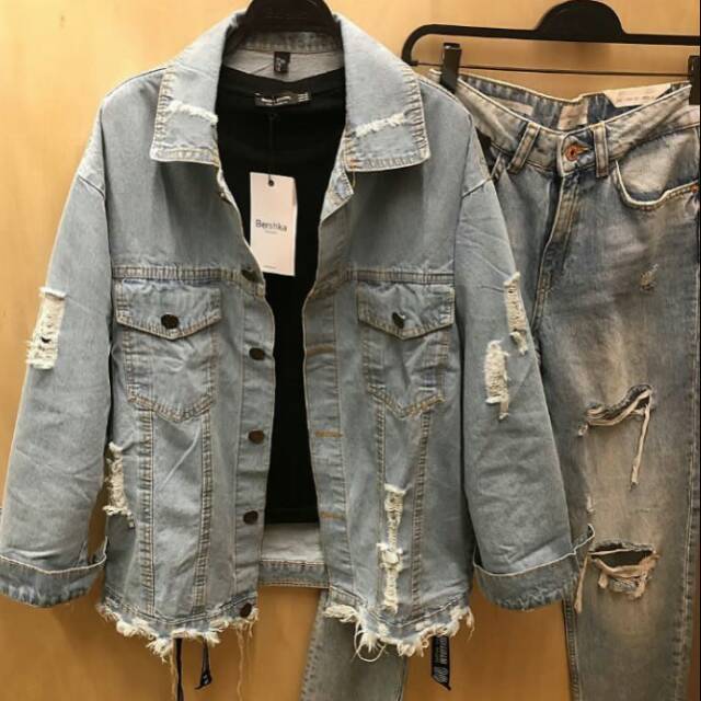 jaket jeans bershka