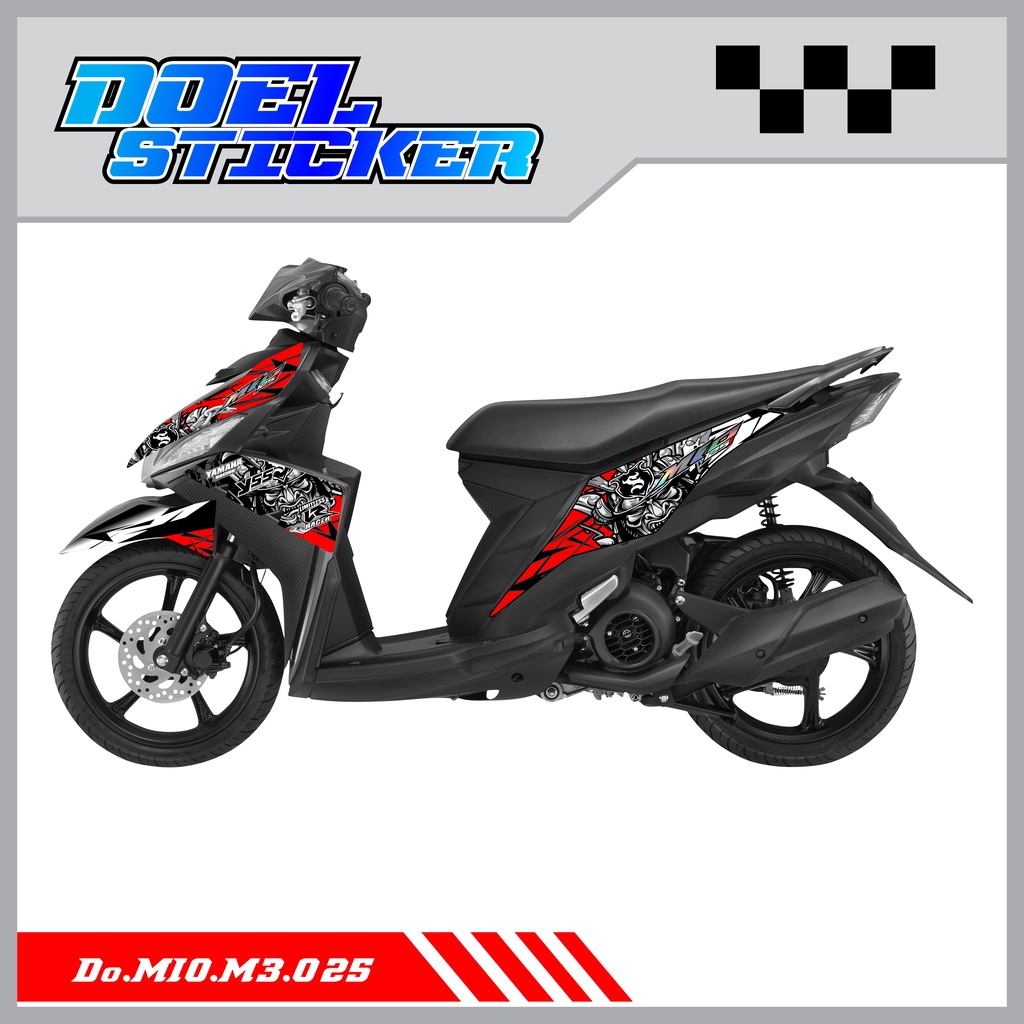 Sticker Striping Mio M3 , Mio Z , Mio 125 List Variasi Hologram pelangi,Crome Doel 025