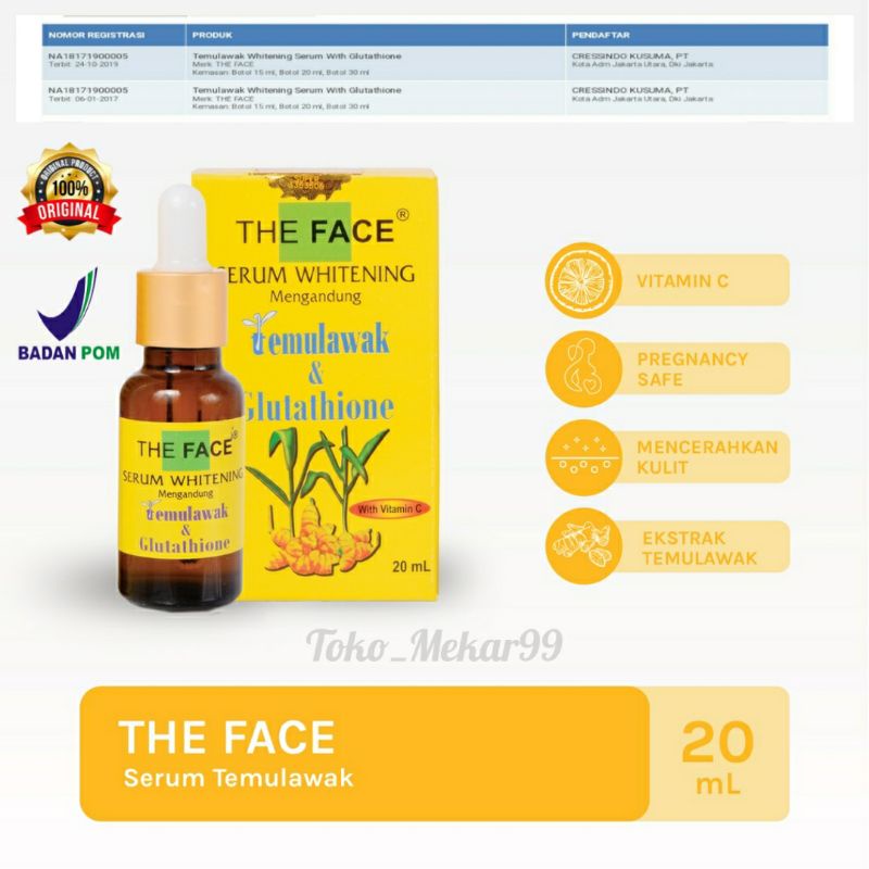 SERUM THE FACE TEMULAWAK 20ML BPOM ORIGINAL