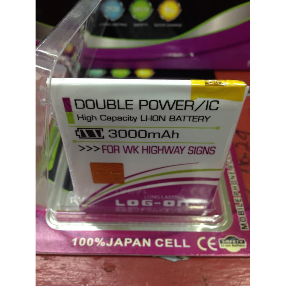 [termurah] Baterai Wiko Highway Signs 3000Mah Double Power Log On