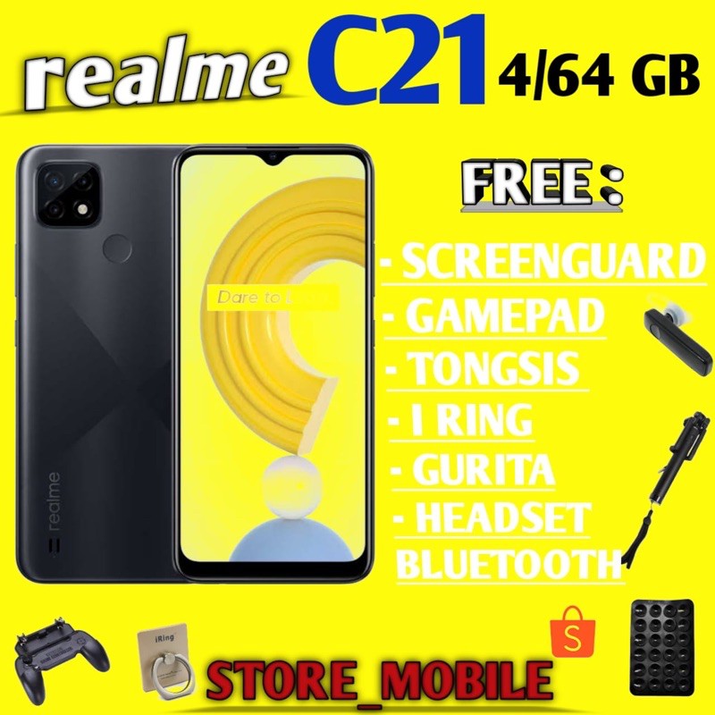 REALME C21 4/64 RAM 4GB ROM 64GB GARANSI RESMI