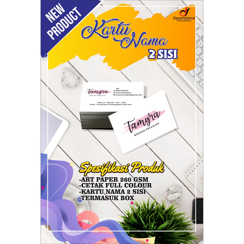

CETAK KARTU NAMA MURAH 2 SISI 100 PCS + FREE BOX