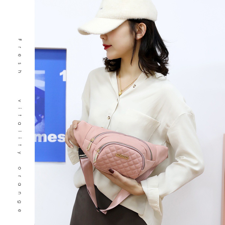 TAS SELEMPANG WANITA WAIST BAG VANVEN JINGPIN TA653P3 FASHION SLINGBAG PINK DADA BAHU KOREA KEKINIAN REMAJA CEWEK MURAH SIMPLE CASUAL IMPORT BATAM BRANDED PREMIUM