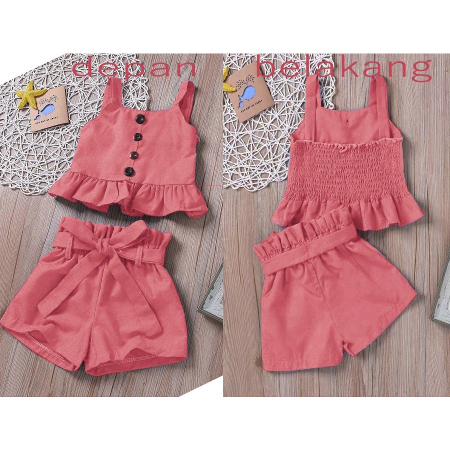 Stelan Anak Nova Merah [Baju Anak 0140] TLU