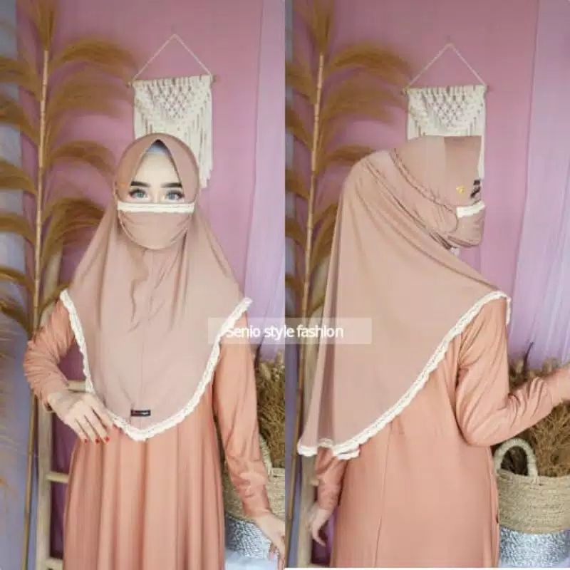 JILBAB INSTANT WANITA AUDY SET MASKER FASHION MUSLIM