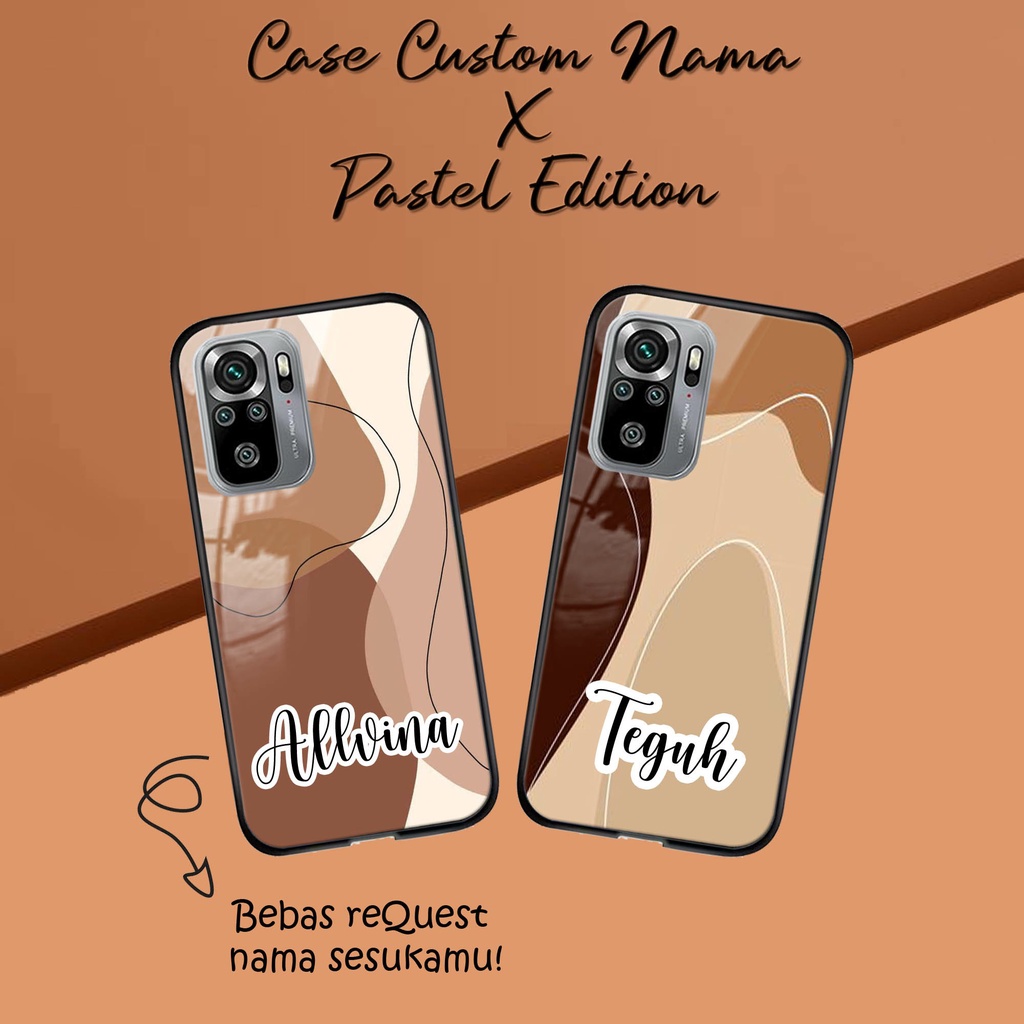 [CNP] Case Kilau Custom Nama For All Tipe Handphone Vivo Realme Oppo Xiomi Samsung Iphone Infinix - 