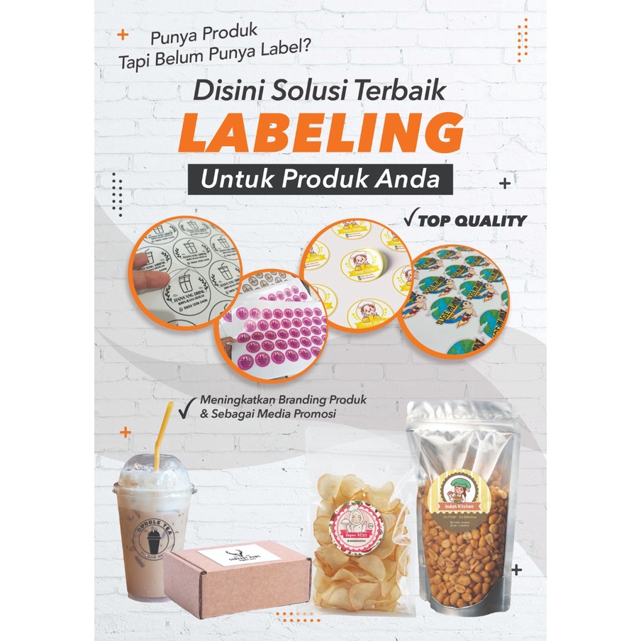 

STIKER A3 CROMO + STIKER / LABEL KEMASAN STICKER MAKANAN/ MINUMAN / OLSHOP CUSTOM TERMURAH