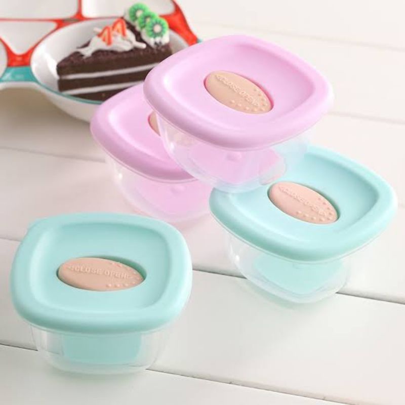 Kandila Baby Food Container Isi 4pcs KDL027 - Tempat Makan Bayi - Wadah Mpasi Baby