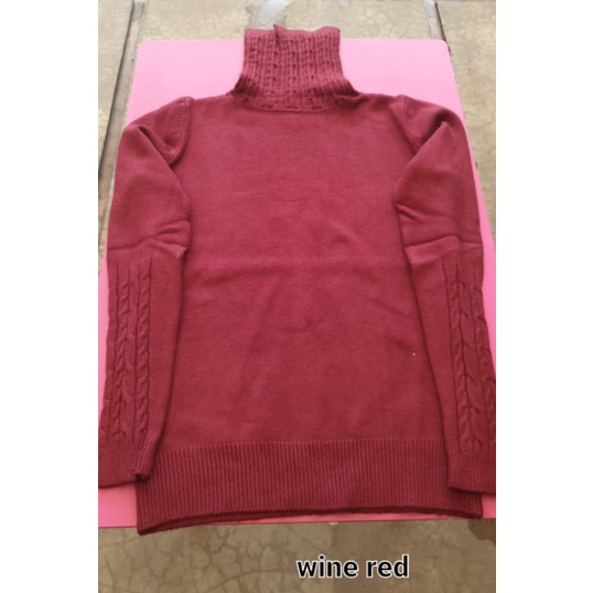 Turtleneck Slim Knitted Sweater Winter Import Baju Rajut Tangan Panjang Musim Dingin