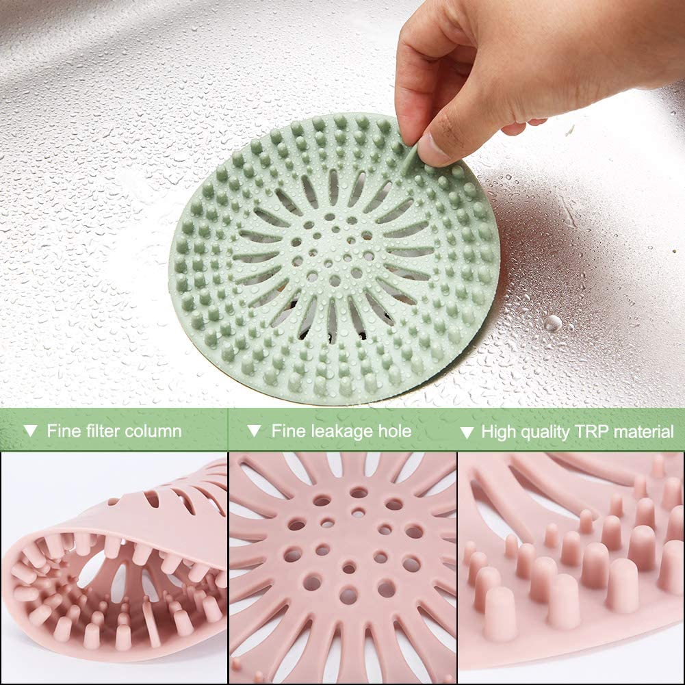 Stopper Saluran Air Wastafel Silikon Dapur/Saringan Saringan Rambut Bathtub Kamar Mandi/Floor Drain Anti Blokir/Shower Outfall Strainer Sink Filter Hair Catcher/Toliet Floor Filter