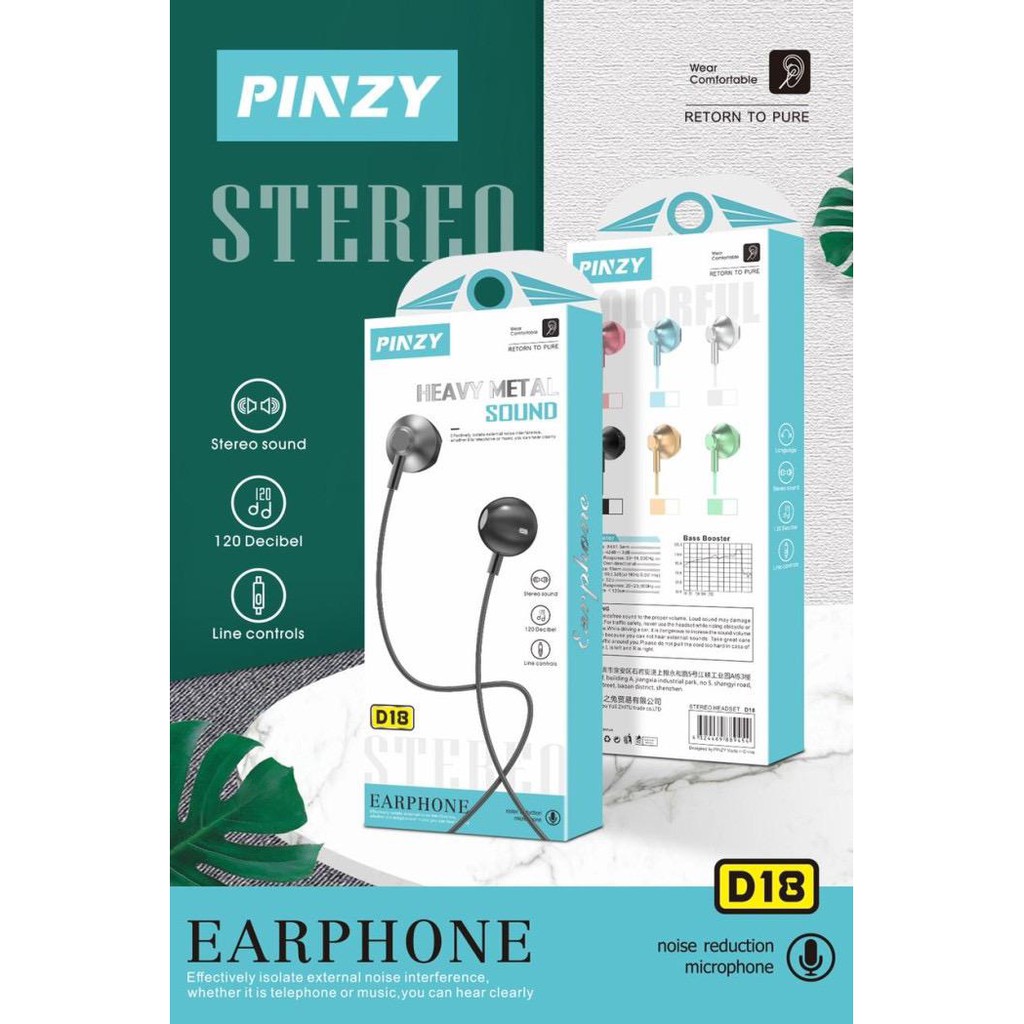 Headset - Handsfree PINZY D18 Series Earphone Heavy Metal SuperBass