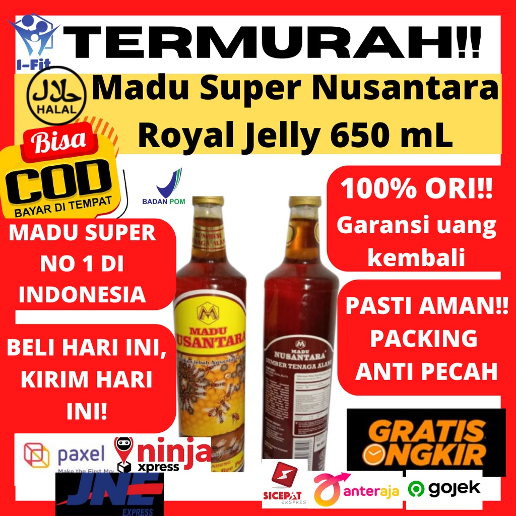 

Madu Nusantara SUPER 650 ml besar original murni halal 100% Termurah