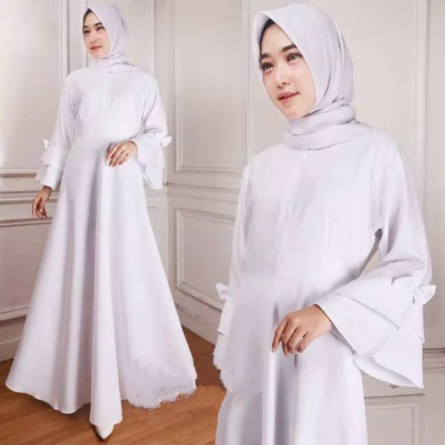 Gamis Putih Baloteli / Gamis Putih Polos Remaja