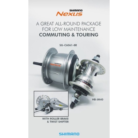 Hub internal gir shimano nexus 8 speed SG-8R31 36H depan belakang