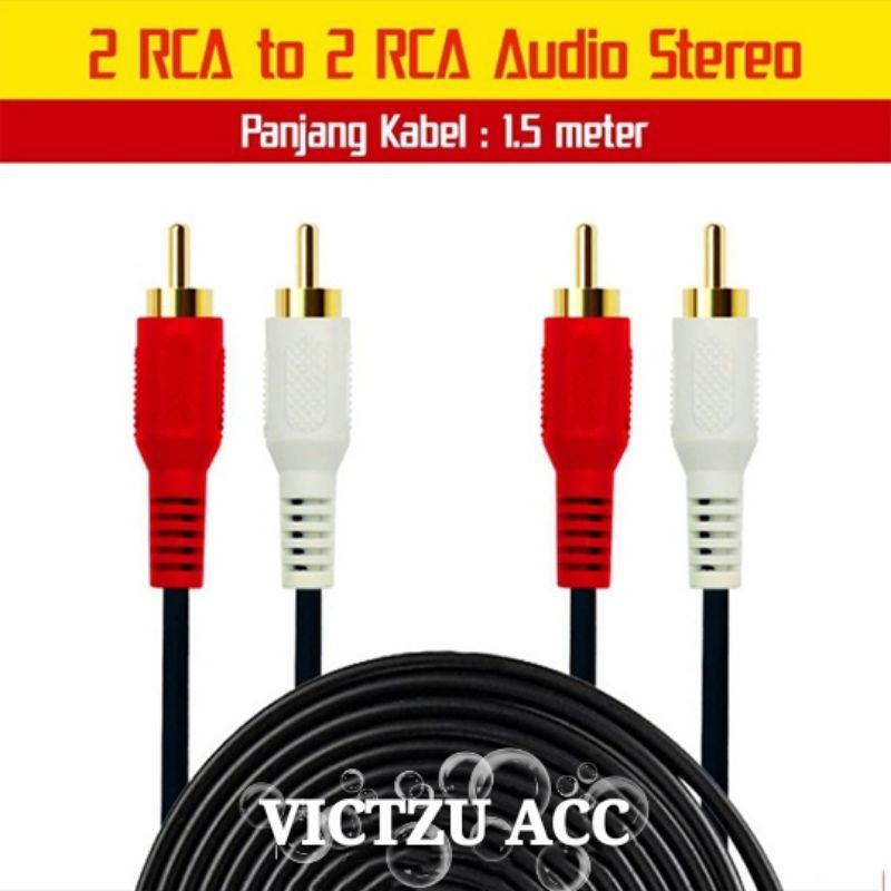 Kabel 2 RCA to 2 RCA  Kabel Penghubung dari TV ke Speaker Audio Kabel