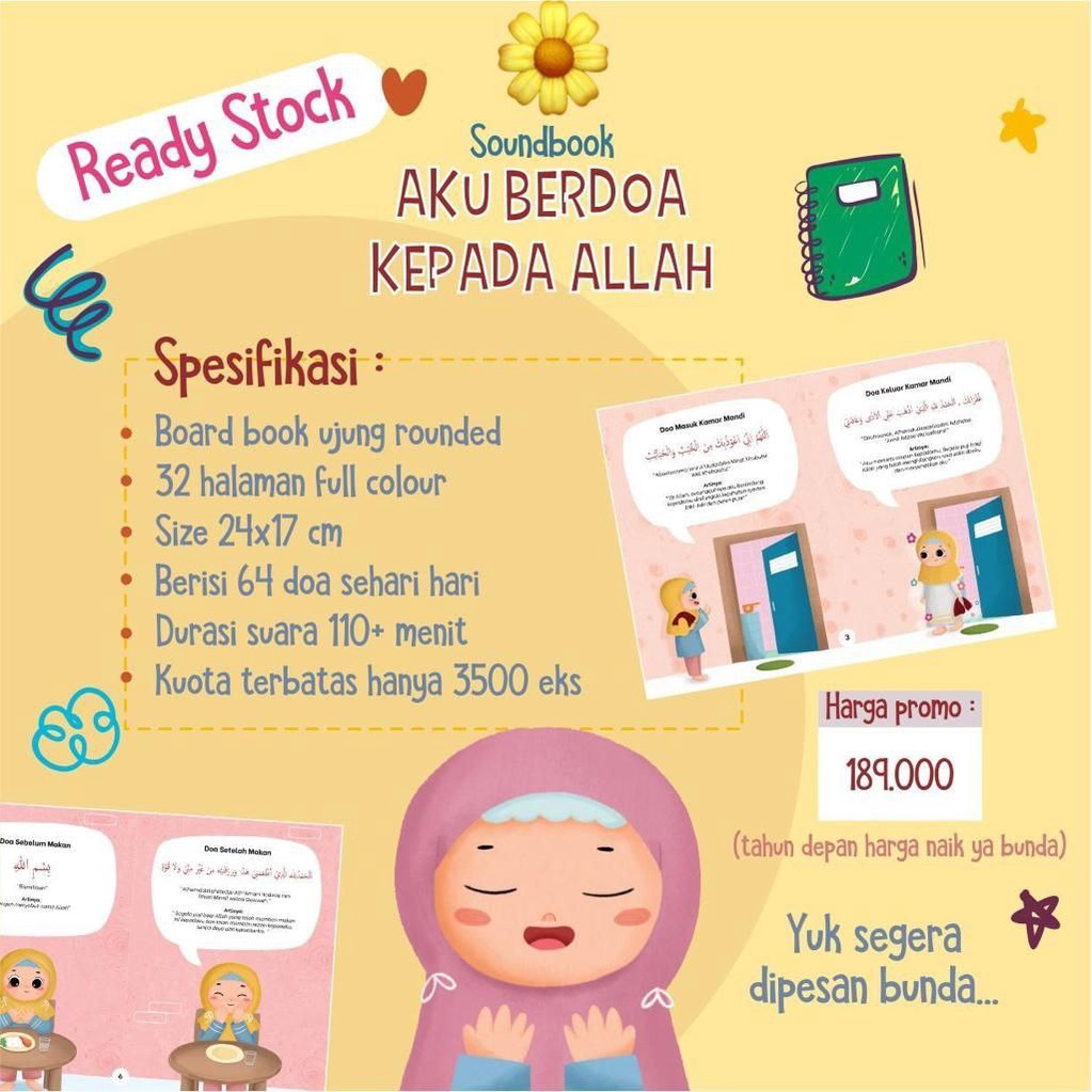 BEST SELLER SOUNDBOOK AKU BERDOA KEPADA ALLAH BUKU ANAK EDUKATIF ISLAMI