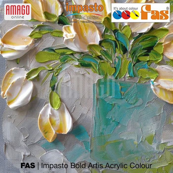 FAS - IMPASTO ACRYLIC PROFESSIONAL PAINT - 60 ml - YELLOW MEDIUM