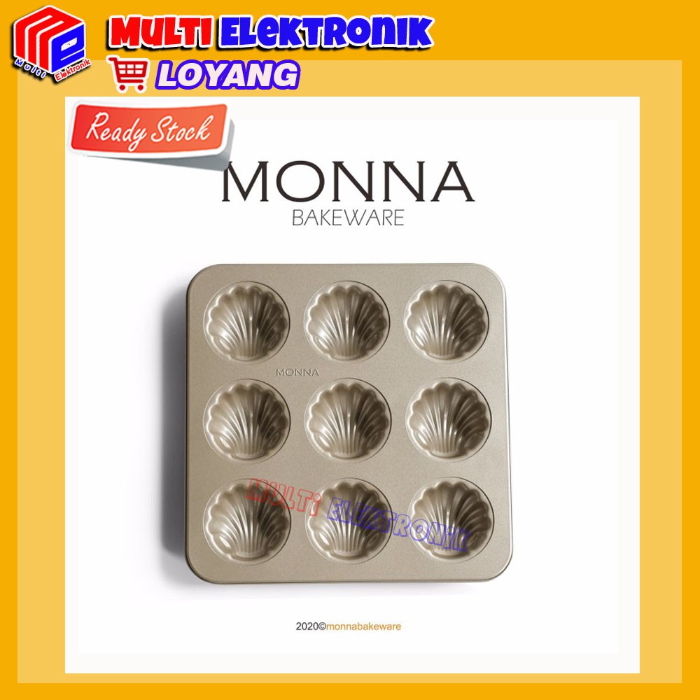 Loyang SEA SHELL 9 CUP Monna Bakeware - Loyang, Cetakan Kue