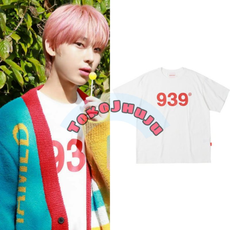 Baju Kaos Kpop jay  Ni-Ki style 939 sablon merah besar depan