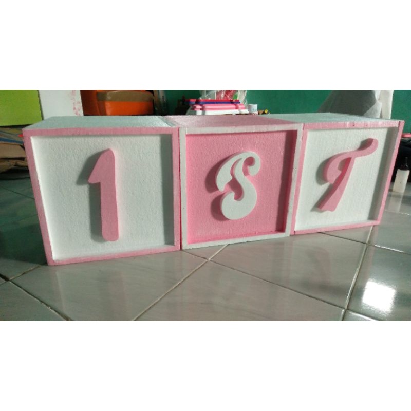 box huruf angka / Styrofoam/ gabus