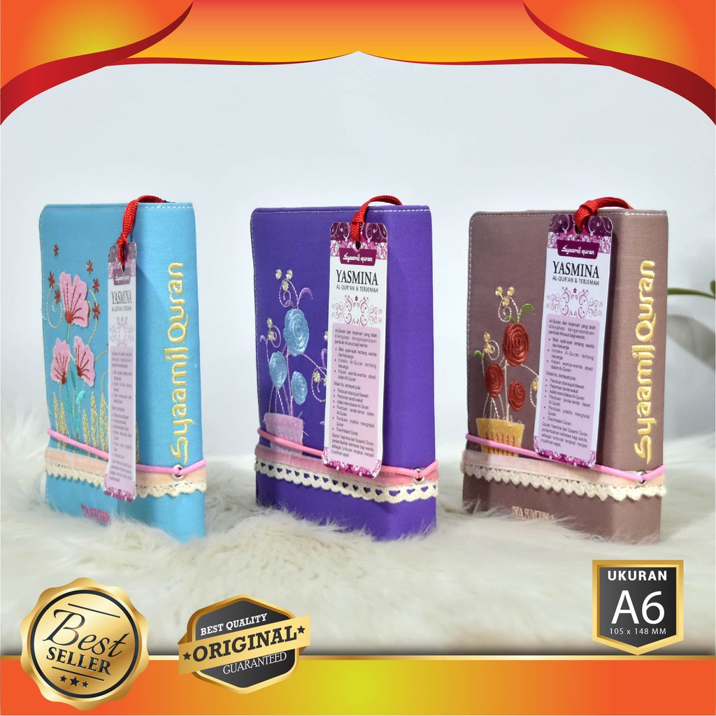 AlQuran Yasmina A6 Bordir - Syamil Quran - Alquran Cantik - Alquran Wanita - Alquran Dan Terjemahan