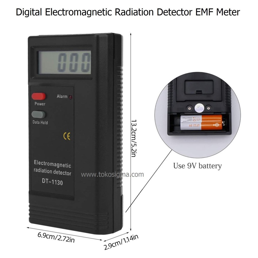 Electromagnetic Radiation Detector Deteksi Radiasi EMF Meter Dosimeter